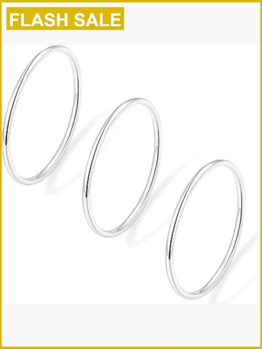 Stackable Ring Set Non Tarnish Wedding Band Comfort Fit 1mm 3mm 5mm Size 3-13